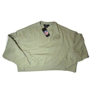 NWT Pro Standard Buffalo Bills Womens Large Olive Green Crewneck Embroidered NFL